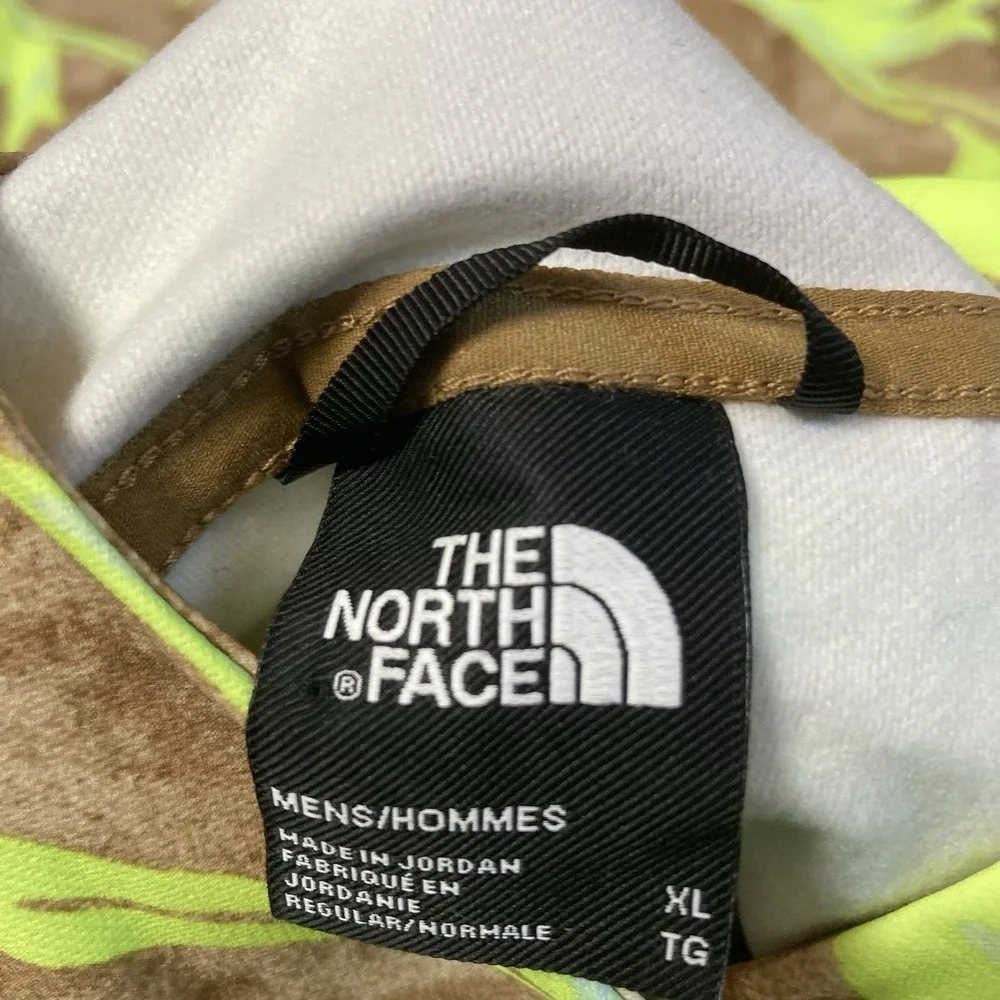 The North Face Tekno Ski Active Hoodie Mens Size XL Green Print Pullover